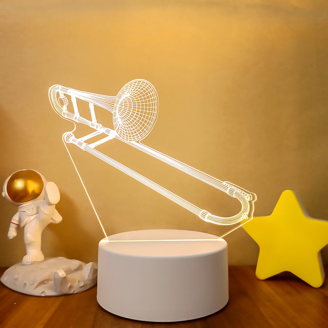 3D Light Colorful Touch Remote Control LED Visual Light 3D Small Table Lamp - One Red Hill